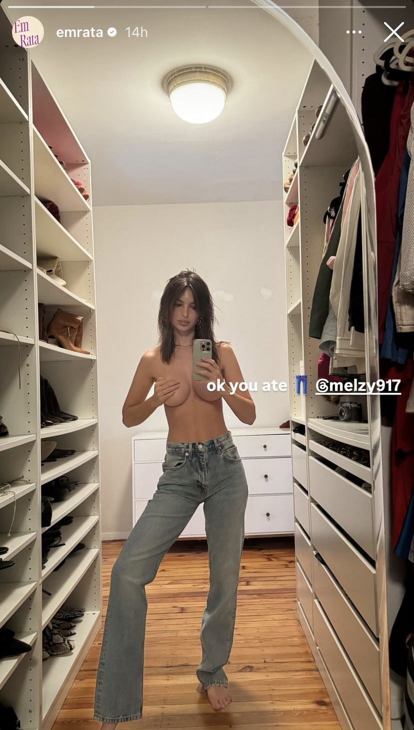 Emily Ratajkowski Teases Fans With Topless Photo On Instagram Story: See Image