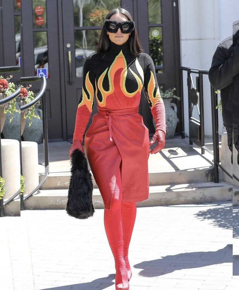 Throwback To The Times Kim Kardashian Rocked Red Outfits