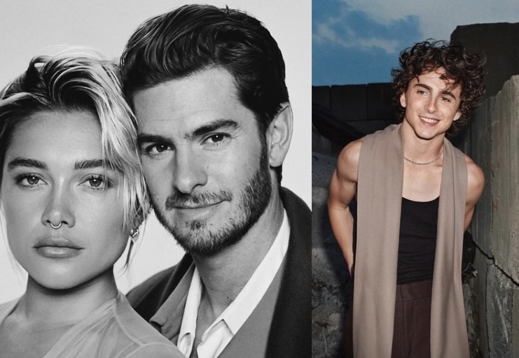 Andrew Garfield And Florence Pugh Discuss How Many Times She Married Timothee Chalamet In Movies