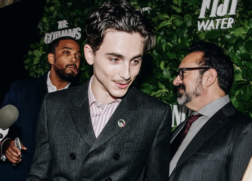 Timothee Chalament Pictured With Mark Eidelstein His Russian Doppelganger At Gotham Awards