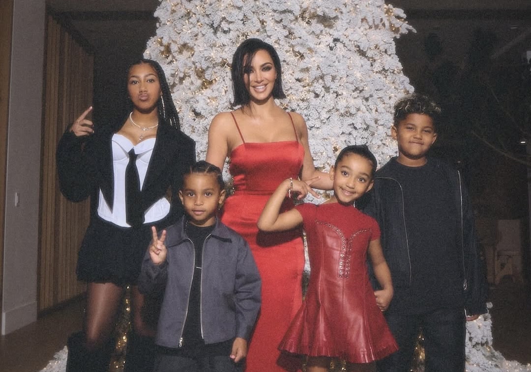 All Grown Up! Kim Kardashian Poses With Her And Kanye West’s Kids Amid Rumours Of Romance With Mystery Man